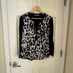 Stitch Fix: Daniel Rainn Gunther Abstract Print Mixed Material Top